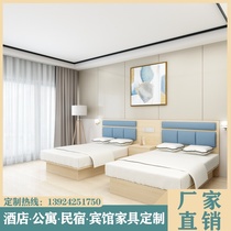 Modern simple hotel Hotel furniture Single bed Double bed Standard room Full set of custom bed and breakfast apartment Express room