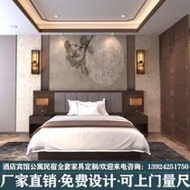 Hotel furniture Custom standard room Full set of rooms Single bed Double bed Hotel bed B & B Express Hotel Hotel bed
