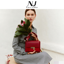 New Zealand womens bag 2021 new fashion niche design wedding bag hand shoulder crossbody red small square bag