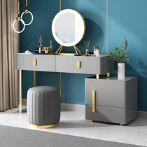  Light luxury dresser Bedroom modern simple small apartment storage cabinet integrated rock panel ins net celebrity makeup table