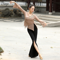 Dance gauze clothes classical dance tops Chinese style performance clothes elegant embroidery suit female short