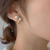 Otteryce Guest for Withdrawal Cupboard Clearance Clear Cabin Pick Up 18K Gold Retro Pearl Earrings Outlets Earrings Accessories Women