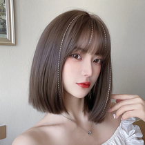 bobo head short hair wig female Net Red full head set fake hair age bobo hairstyle suitable for round face wig