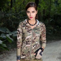 Scorpion micai female special forces quick-drying long-sleeved hooded cardigan CS real field breathable jacket sweater