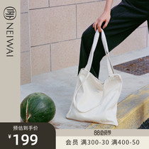 NEIWAI inside and outside pure cotton portable tote bag oblique cross portable commuter sports multi-scene