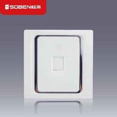 Genuine Matsumoto Electrician/Switch HB6 Platinum Show Series/One Four-Core Telephone Socket (with Protective Door)