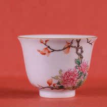 Jue Kiln antique Enamel chrysanthemum Bell Cup Single Cup (Hua Yixuan)
