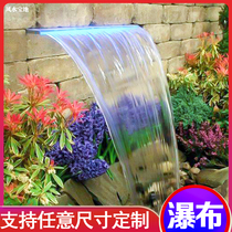 Pool outlet Stainless steel waterfall outlet Running water wall Stacked water box Water curtain wall Landscaping Garden landscape circulation fountain