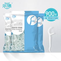 Lde dental floss toothpick household ultra-fine dental floss stick portable disposable plastic dental floss 900