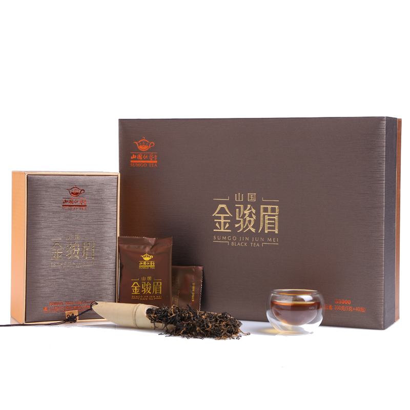 Shanguo Drinking Arts Jinjunmei Black Tea Shanguo Jinjunmei S3000 Gift Box Tea 200g/40 Bubbles