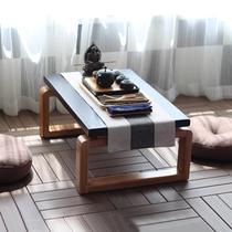 Japanese-style tatami coffee table Solid wood Kang table Balcony Mini Zen tea table Floor table Low table Bay window table Small coffee table