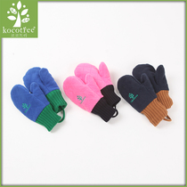 Childrens gloves winter boys and girls New plus velvet even autumn and winter Children Baby gloves 1-3 years old boy and women tide