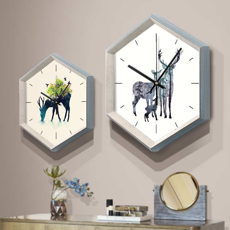Nordic wall clock living room personal creativity fashion modern simple quartz clock air bedroom silent clock