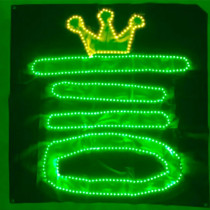 Youth has you 2the Nine words ultra-thin LED feather yarn spider web lights brand custom headband badge