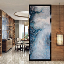 Art glass living room entrance screen partition background frosted sandwich glue double-sided abstract picture modern ink painting