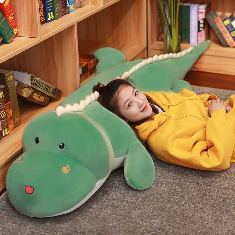 Cute Dinosaur Plush Toy Girls Sleep in Bed, Leg Clamping Pillow, Big Doll Pillow