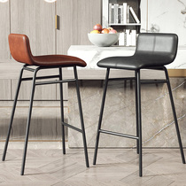 Nordic wrought iron bar chair home restaurant modern simple high stool light luxury cafe bar chair high chair