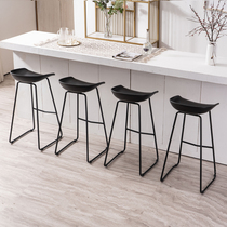 Nordic bar chair high stool Household modern simple front desk bar chair Milk tea shop leisure bar stool high stool