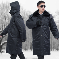 Winter long military cotton coat men thick multi-functional security work cotton clothing cold and warm labor protection northeast cotton jacket
