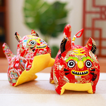 2022 Year of the Tiger mascot plush toy flower cloth fish tiger doll ornaments pendant New Year's Day kindergarten gift