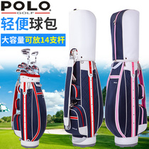 Golf bag men and women light ball club bag standard bag nylon with PUP leather POLOGOLF New