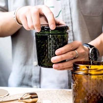 Japan imported storage tank Lead-free glass sealed tank Kitchen moisture-proof coffee bean jar Jam bottle Retro sugar jar
