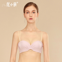 Flower room underwear womens new 2020 explosive small chest gather bra no steel ring girl sexy thin summer 618
