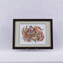 Guizhou Anshun handmade wax prints home wall decoration frame painting ethnic style business gift pattern random