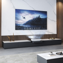 Simple modern laser TV special cabinet Automatic telescopic table Home theater intelligent projector Rock panel TV cabinet