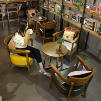 Casual Coffee Room Table And Chairs Combined Cassette Milk Tea Shop Sweet Shop Dining Furniture Solid Wood Reception Negotiation Sofa Chair