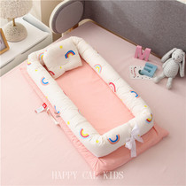 Cross-border folding removable and washable Portable removable and washable crib Medium bed Bionic diaper change pad Baby pillow Travel crib