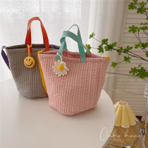 South Korea ins mommy bag portable out shoulder shoulder bag light mother baby bag large capacity bucket bag