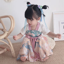 Baby girl Hanfu dress Girls Summer 3 one 2 year old little girl Ancient style baby child fairy skirt child