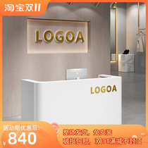 Cashier counter small shop counter beauty salon clothing store simple modern paint bar company front desk reception desk
