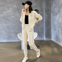 Casual Sports Sweatshirt Suit Women Dress Spring Autumn 2022 New Spring High-end Big Card Fashion Knit Two Sets