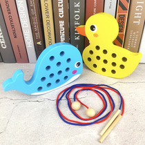 One year old baby string of beads training special forces wearing rope Childrens toys Fine action threading Early teaching Puzzle Wrap