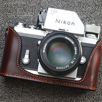 (Funper) Nikon Big F camera leather case base making cowhide accessories retro art protection film