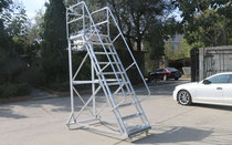 Chuang nameplate warehouse mobile platform climbing car with pulley climbing ladder multi-function shelf ladder supermarket freight ladder