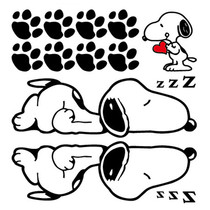 Motorcycle decal Snoopy Dog Waterproof personality turtle Electric battery car Stickers Decorative painting stickers