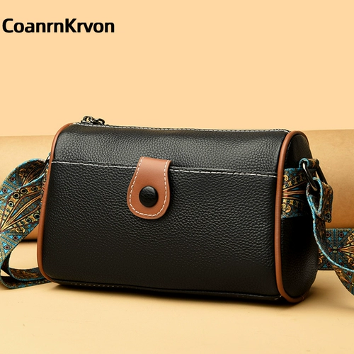 Модная брендовая кожаная сумка через плечо, универсальная сумка для телефона для матери, воловья кожа, из натуральной кожи