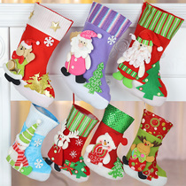 Christmas Socks Gift Bags Christmas Decorations Children Kindergarten Creative small gift Santa Candy Bags