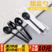 Fleet 1000 disposable spoons with paper towel fork spoon individually packed dessert spoon soup spoon salad fork plastic spoon