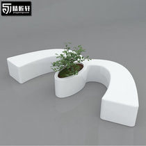 Customized glass fiber reinforced plastic leisure chair Flower Pool bench outdoor special-shaped leisure bench shopping mall beautiful Chen rest chair landscape