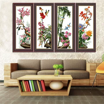 梅兰竹菊四君子挂画-梅兰竹菊四君子挂画促销价格、梅兰竹菊四君子挂画
