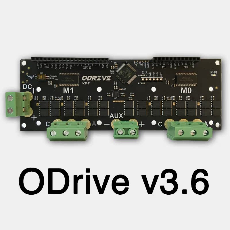 Odrive3.6 FOC BLDC AGV servo dual motor controller high power development board