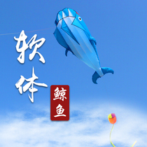 Weifang 3D soft whale kite children breeze easy to fly large high-end adult beginner boneless Kite kite
