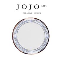 JOJO Jinweier gainville cutlery set European style color glaze bone china modern hand minimalist porcelain bowl