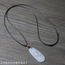 Fine Subsection Jade Pendant Rope Uplift Pendant Hanging Rope Wax Rope Woman EMERALD HONEY WAX CRYSTAL PENDANT ROPE HANDMADE NECKLACE ROPE