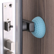 Door suction free to punch the new thickened silicone Perforated Toilet Door Handle Door Stopper Door Top Silent