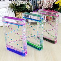 Trendy bedroom water leakage liquid hourglass slide decompression artifact timer water drops water ladder romantic double-sided
